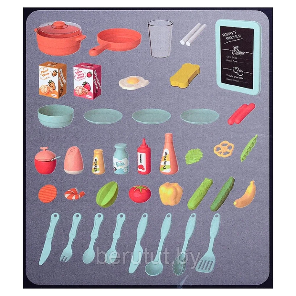 Кухня детская игровой набор Mish Kitchen, 42 предметов - фото 8 - id-p206471450