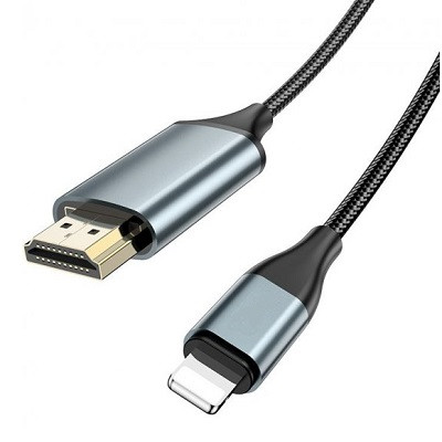 Кабель Lightning to HDMI High-definition on-screen cable 2M/1080P - фото 1 - id-p206472670