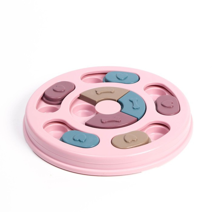 Игрушка интеллектуальная для лакомств, 14 х 3 см, розовая - фото 2 - id-p206474251