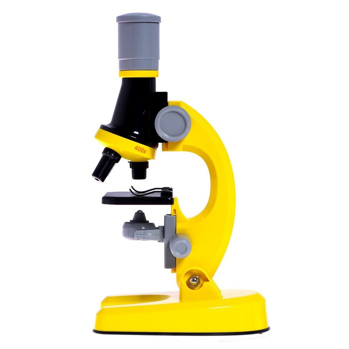 Микроскоп детский «Юный ботаник» кратность х100, х400, х1200, желтый, подсветка - фото 3 - id-p206475950