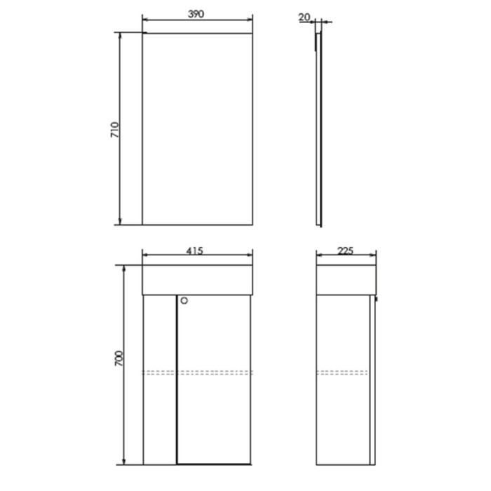 Зеркало Comforty «Асти-40», 390х710 мм, бетон светлый - фото 2 - id-p206478381