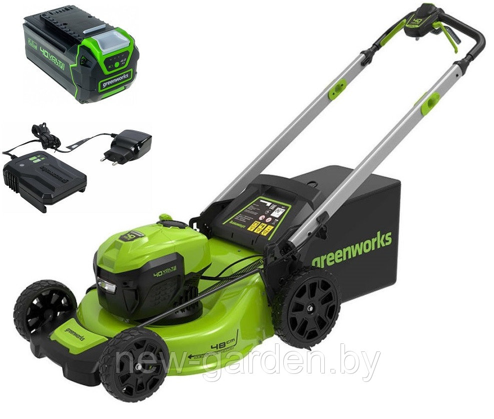 Газонокосилка аккум. самоходная Greenworks GD40LM48SPK4 40В DigiPro (комплект: АКБ 4а/ч + Зарядное)