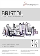 Бумага для графики и дизайна Bristol, 250 г/м, A4, склейка, 20 листов