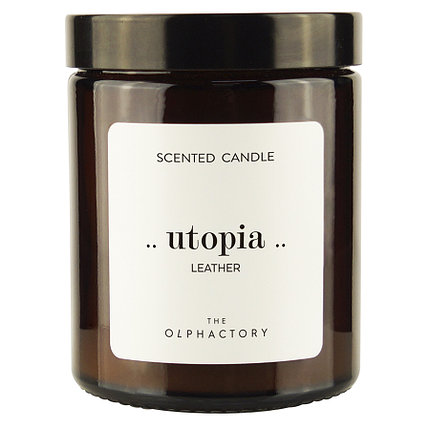 Свеча ароматическая The Olphactory, Utopia, Leather, 30 ч, фото 2
