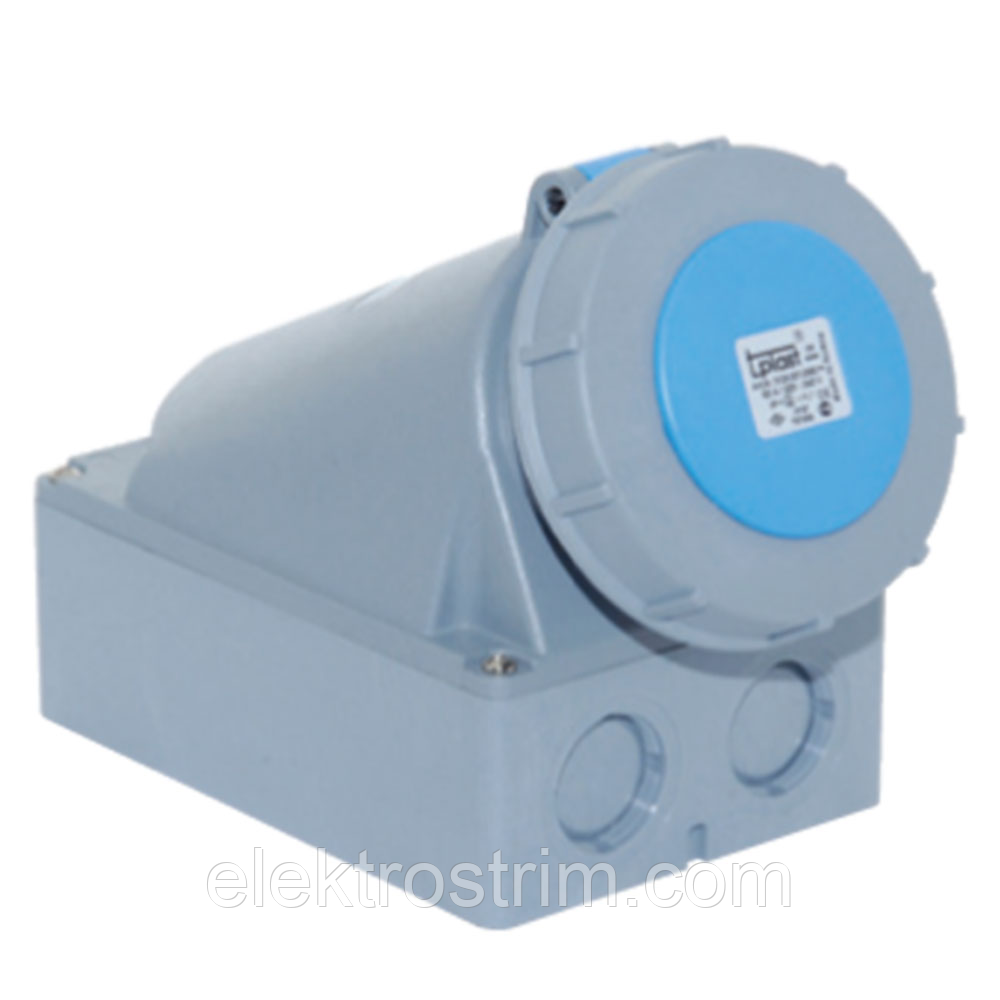 3129-307-0900 3x63A Розетка силовая стационарная настенная (2P+PE) IP67 TP ELECTRIC, Турция