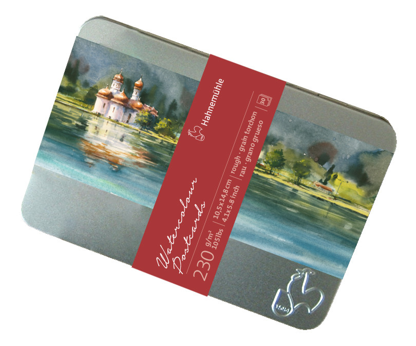 Открытки Watercolour Postcards в металлической коробке, 230 г/м, торшон, 10,5 x 14,8 см (30 открыт) - фото 1 - id-p206481121