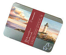 Открытки Watercolour Postcards в металлической коробке, 230 г/м, среднее зерно, 10,5 x 14,8  (30 открыток)