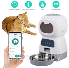 Автоматическая кормушка для домашних питомцев Elf Automatic Pet feeder с Wi-Fi и управлением через смартфон, фото 2