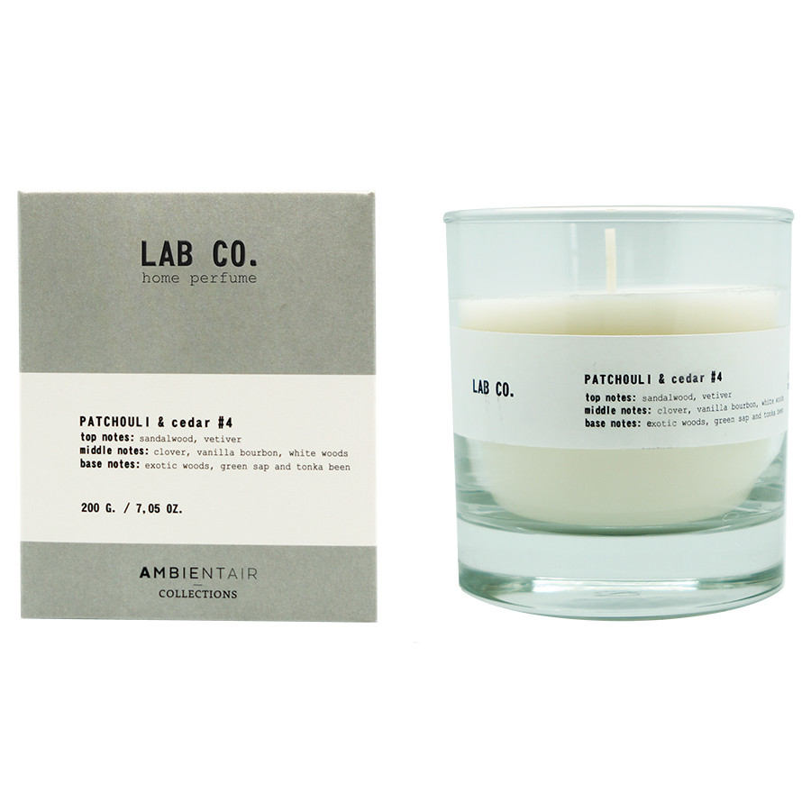 Свеча ароматическая LAB CO, Patchouli & Cedar, 40 ч