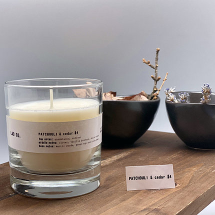 Свеча ароматическая LAB CO, Patchouli & Cedar, 40 ч, фото 2