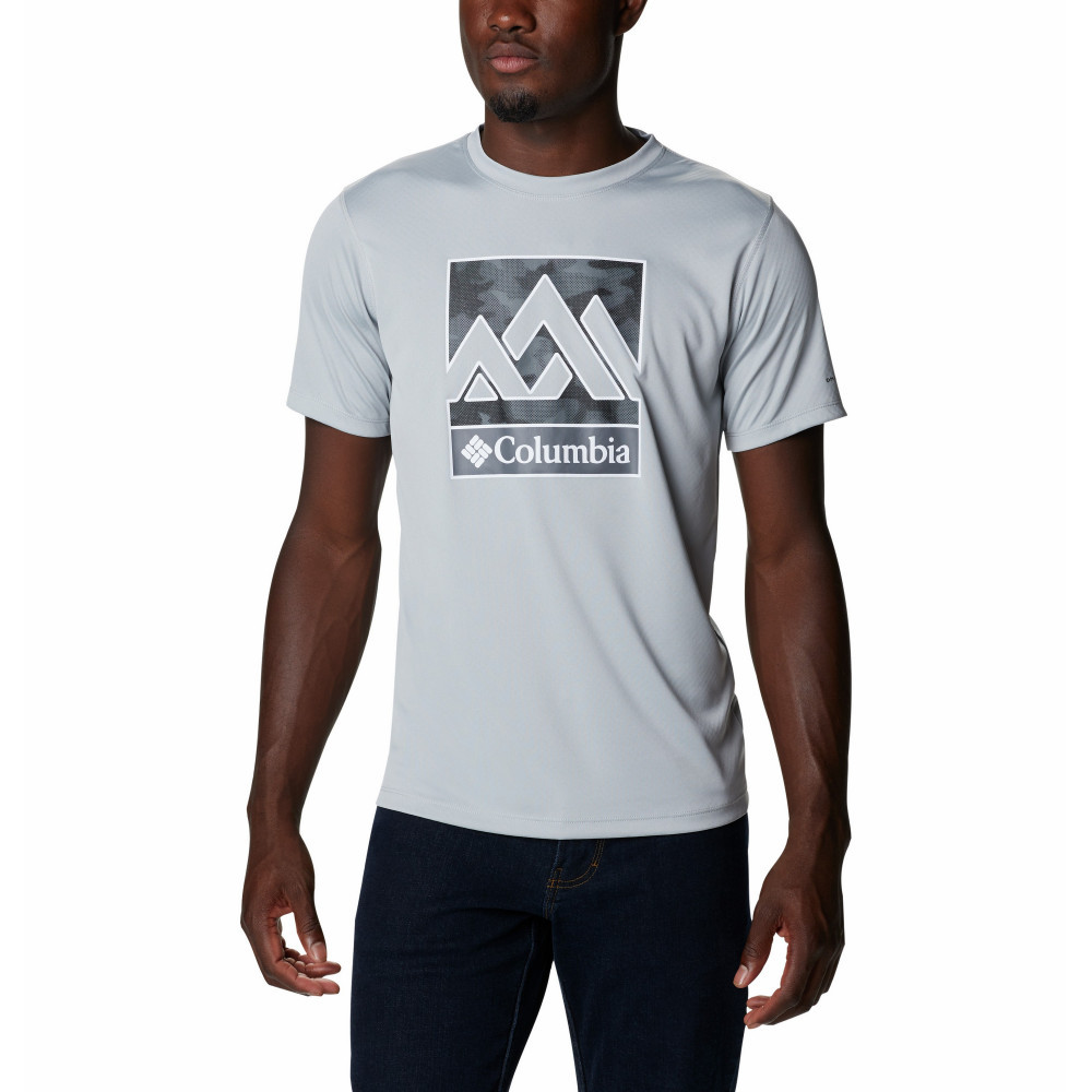 Футболка мужская Columbia Zero Rules Short Sleeve Shirt светло-серый - фото 1 - id-p203005956
