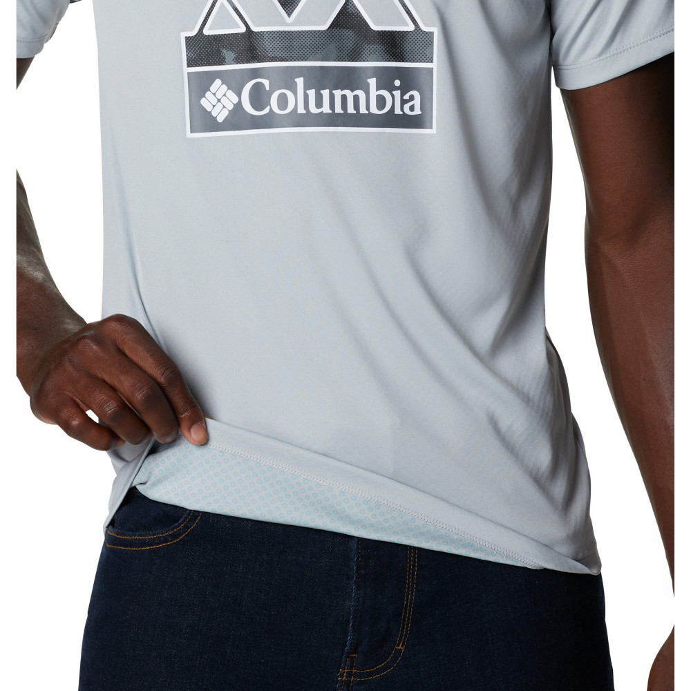 Футболка мужская Columbia Zero Rules Short Sleeve Shirt светло-серый - фото 5 - id-p203005956