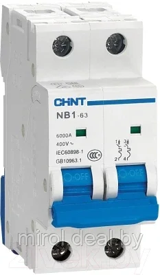 Выключатель автоматический Chint NB1-63 2P 25A 6kА C (DB) - фото 1 - id-p206524646