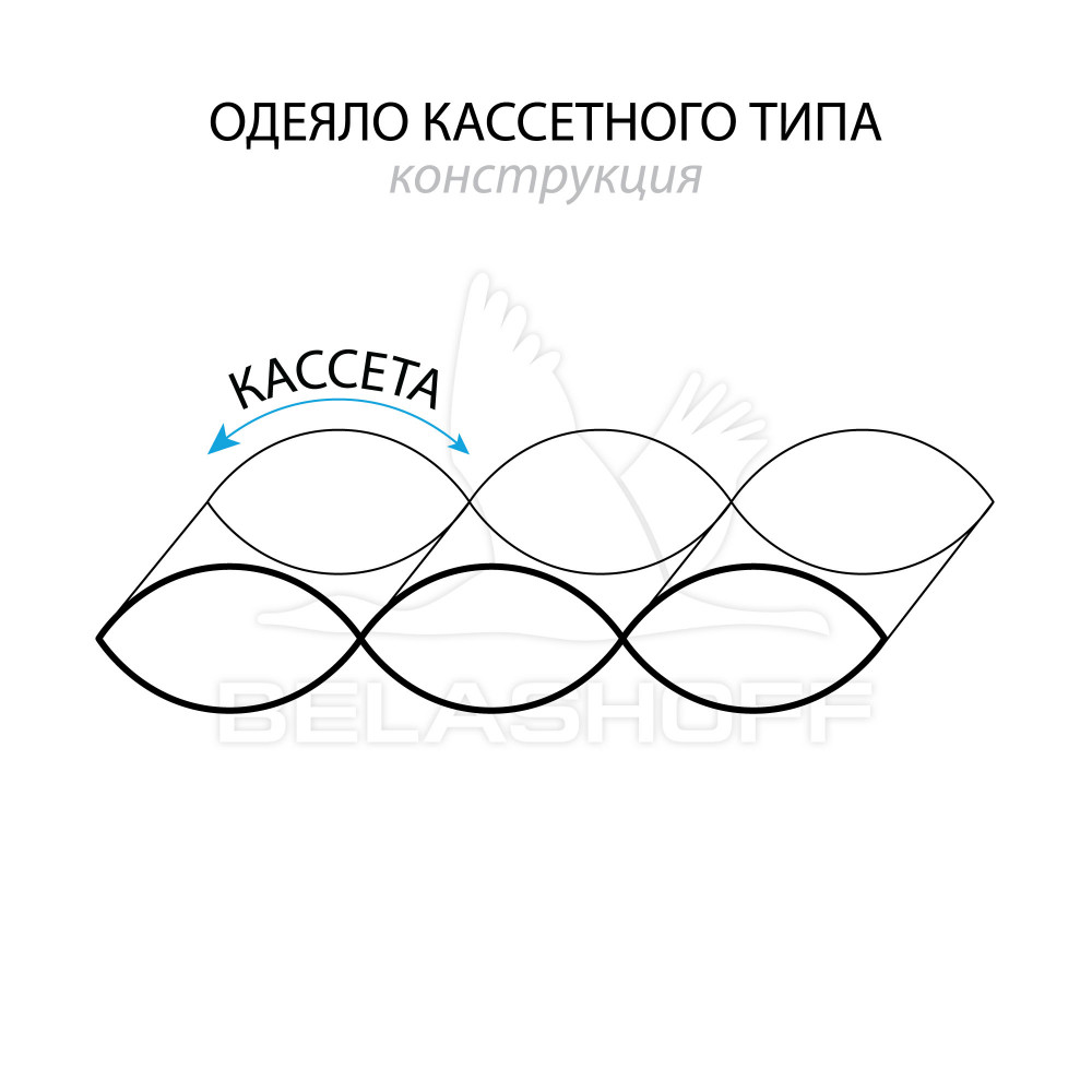 Одеяло из натурального пуха "Люкс" Белашофф 1,5 сп. (140х205) арт. ОП 1 - 1 КС - фото 4 - id-p6495950