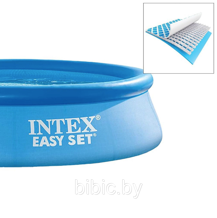 Надувной бассейн Easy Set для всей семьи круглый,интекс intex 28108 плавательный для купания детей и взрослых - фото 2 - id-p206616436