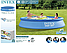 Надувной бассейн Easy Set для всей семьи круглый,интекс intex 28118N плавательный для купания детей и взрослых, фото 3