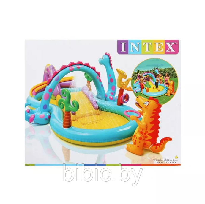Детский надувной игровой центр Диноленд INTEX,интекс 57135NP плавательный для игры купания детей малышей - фото 3 - id-p206626168