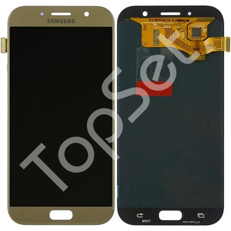 Дисплей (Модуль) Samsung A720F (A7 2017) в сборе с тачскрином Золото - (AMOLED, с регулировкой подсветки) - фото 1 - id-p179039380