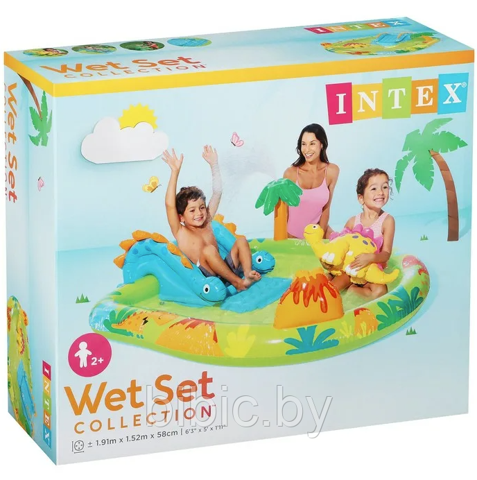 Детский надувной водный игровой центр "Дино" INTEX,интекс 57166NP плавательный для игры купания детей малышей - фото 3 - id-p206626178