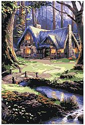 Картина по номерам Сказочный домик в лесу 40 x 60 | IIIR-pr-268 | SLAVINA
