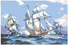 Картина по номерам Боевые парусные корабли 40 x 60 | RA029 | SLAVINA