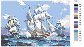 Картина по номерам Боевые парусные корабли 40 x 60 | RA029 | SLAVINA, фото 2