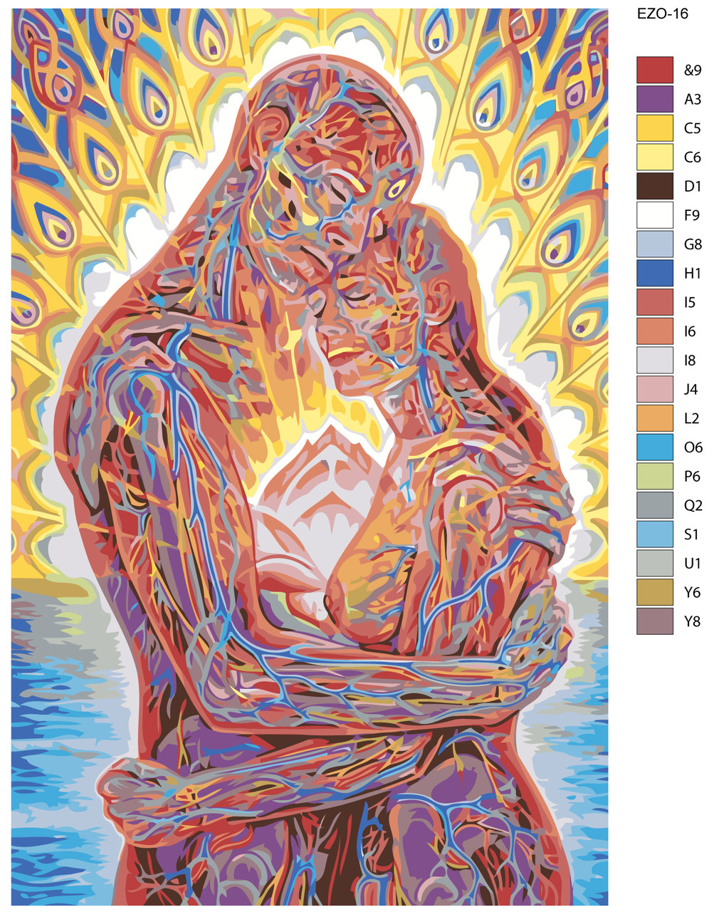 Картина по номерам Эзотерика души и тела 40 x 60 | EZO-16 | SLAVINA - фото 2 - id-p206627247