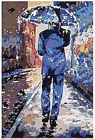 Живопись по номерам Мужчина под зонтом Эмерико Имре Тот 40 x 60 | EM11 | SLAVINA