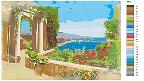 Картина по номерам Вид с террасы на море Роберт Пежман 40 x 60 | RP24 | SLAVINA, фото 2