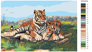Живопись по номерам Тигры 40 x 60 | KRYM-Z004 | SLAVINA, фото 2