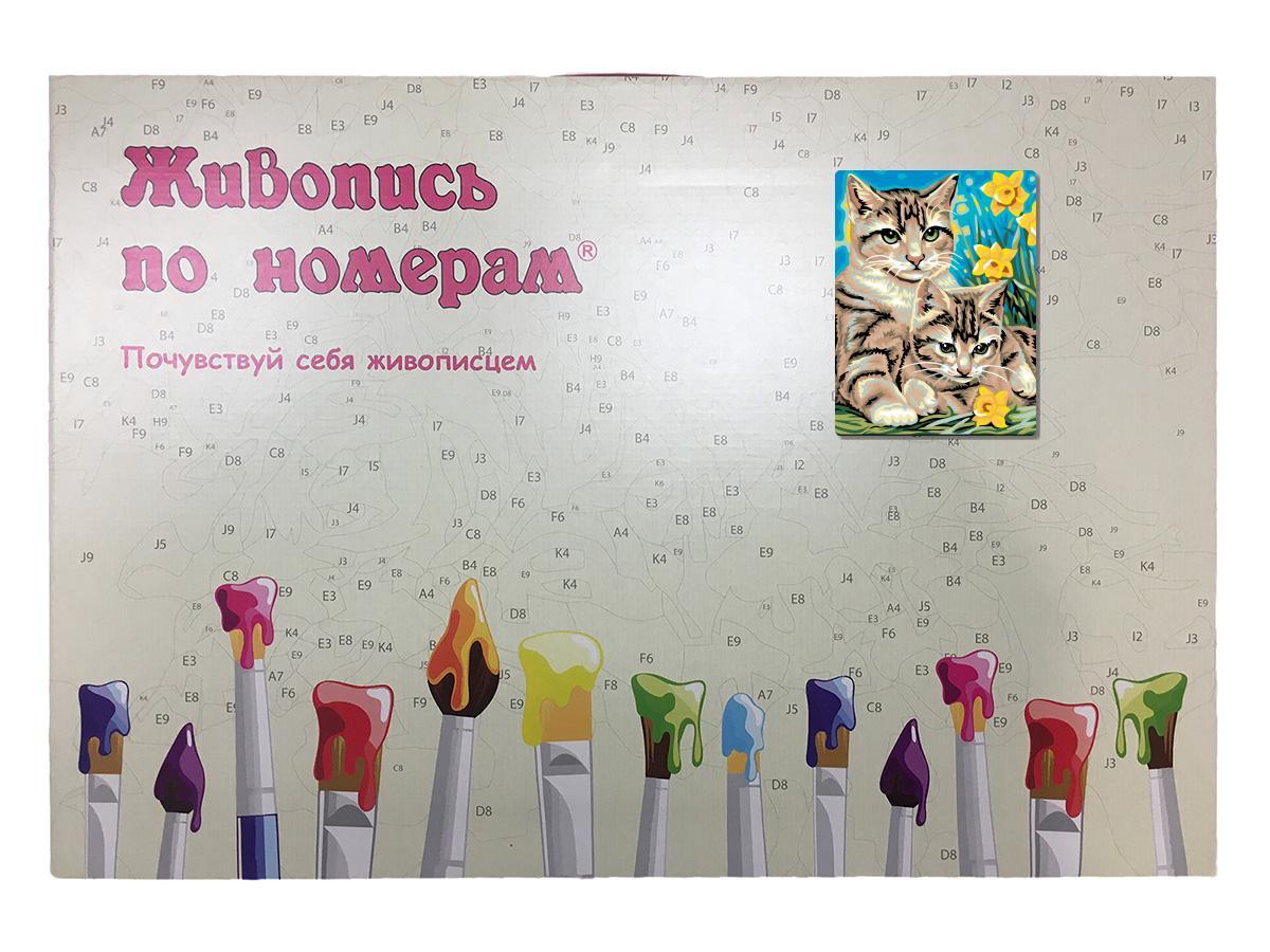 Рисование по номерам Кошка с котенком 30 x 40 | A05 | SLAVINA - фото 3 - id-p206627275