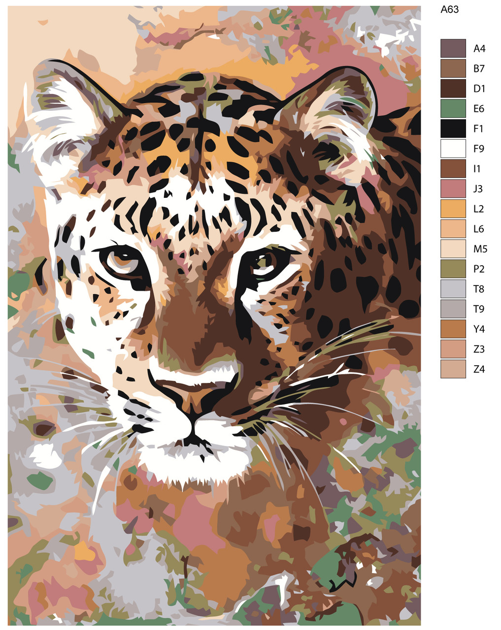 Живопись по номерам Леопард 40 x 60 | A63 | SLAVINA - фото 2 - id-p206626284
