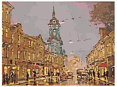 Картина по номерам Дождливый вечер в городе 30 x 40 | Z-Z7802 | SLAVINA
