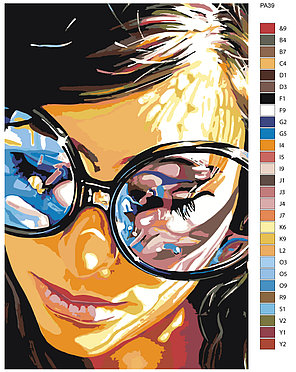 Живопись по номерам Девушка в очках 40 x 60 | PA39 | SLAVINA, фото 2