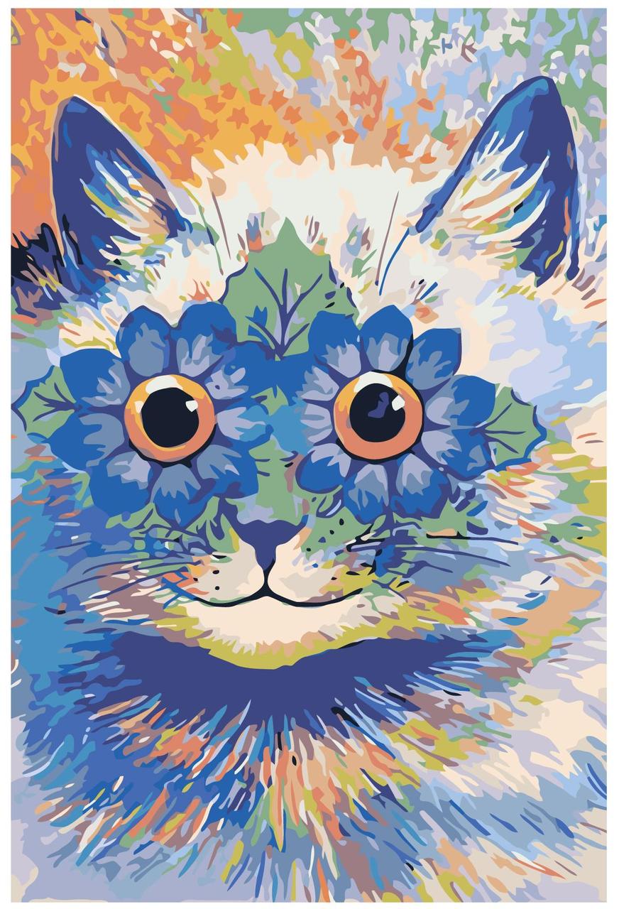 Картина по номерам Цветочный котик 40 x 60 | A105 | SLAVINA - фото 1 - id-p206626345