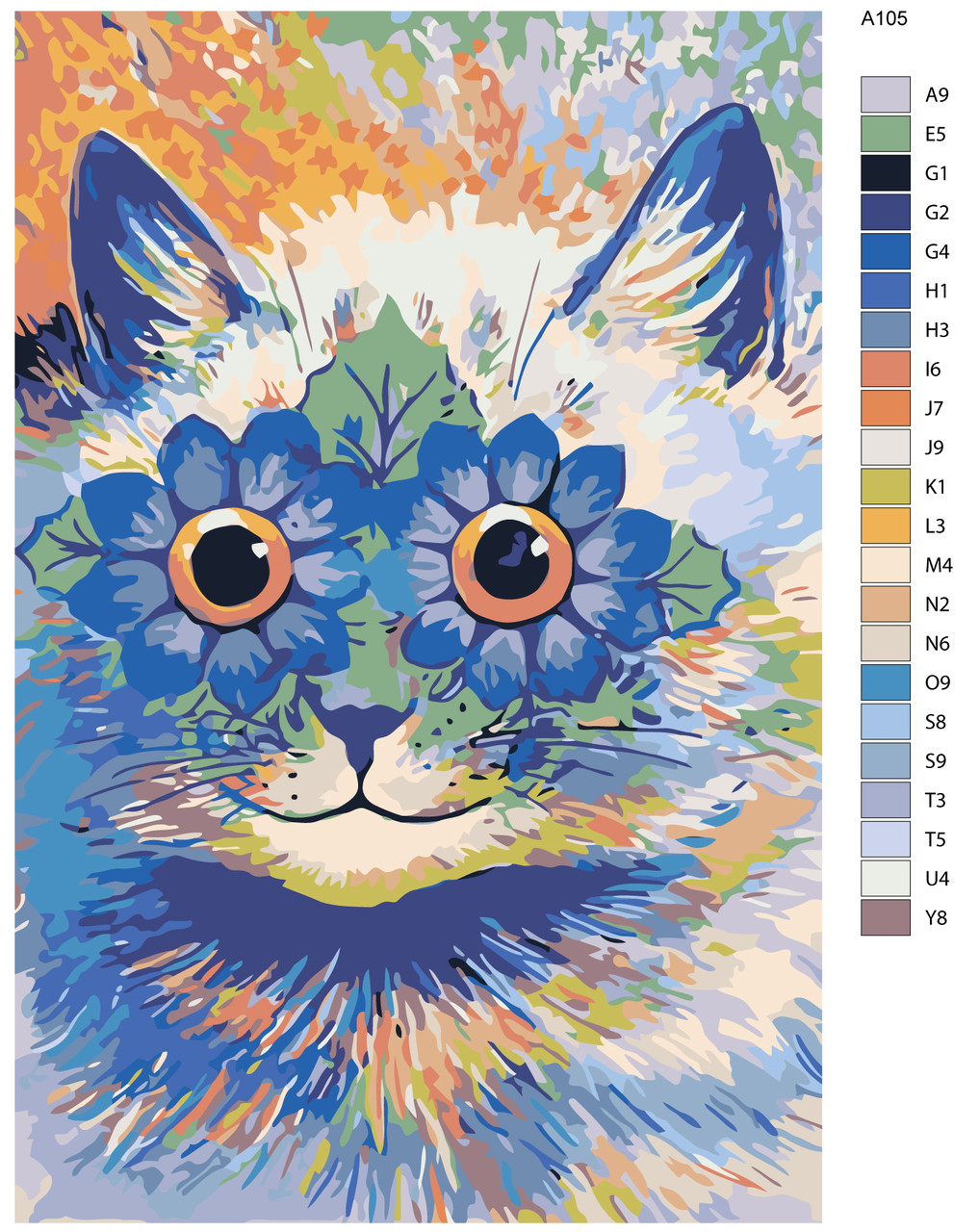 Картина по номерам Цветочный котик 40 x 60 | A105 | SLAVINA - фото 2 - id-p206626345