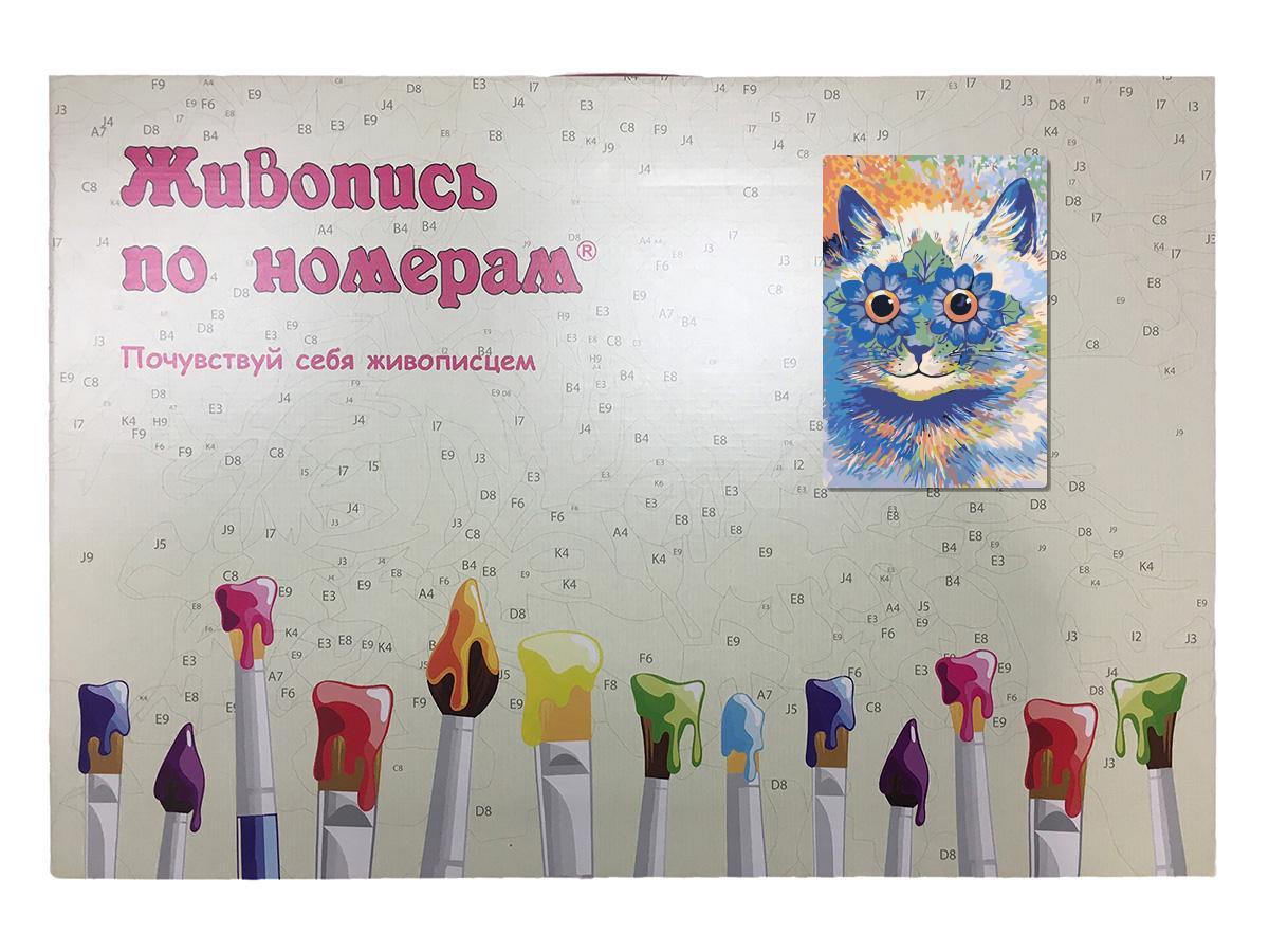 Картина по номерам Цветочный котик 40 x 60 | A105 | SLAVINA - фото 3 - id-p206626345