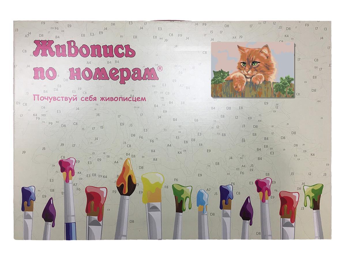 Картина по номерам Рыжий кот на заборе 40 x 60 | A122 | SLAVINA - фото 3 - id-p206626346