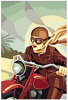 Картина по номерам Девушка на мотоцикле 40 x 60 | PA78 | SLAVINA