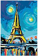 Картина по номерам Звездная ночь в Париже 40 x 60 | RA150 | SLAVINA