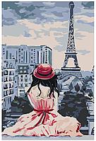 Картина по номерам Девушка в Париже 40 x 60 | RO44 | SLAVINA