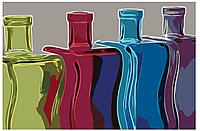 Живопись по номерам Разноцветные бутылки 40 x 60 | RA165 | SLAVINA