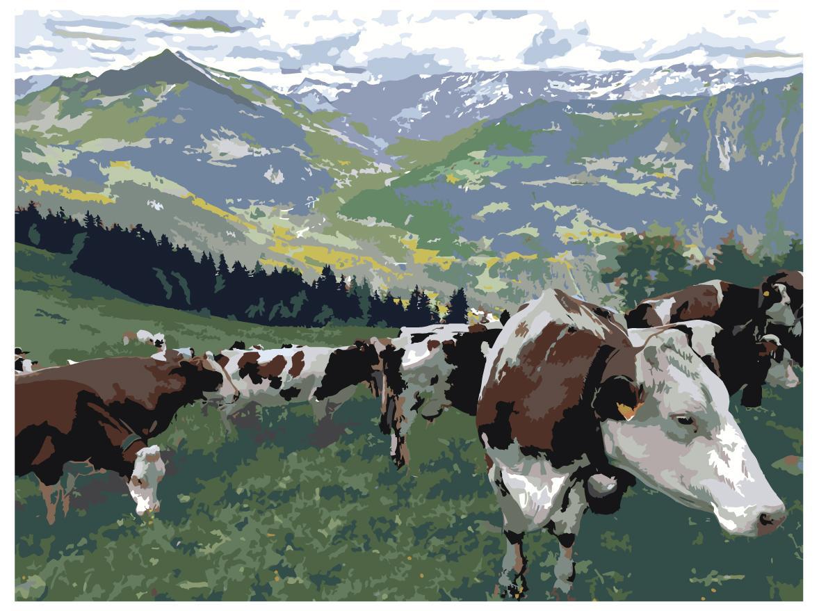 Раскраска по номерам Альпийская Милка 30 x 40 | Z-Z4027 | SLAVINA - фото 1 - id-p206627429