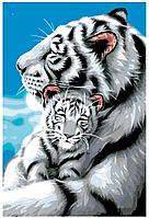 Картина по номерам Тигрица и тигренок 40 x 60 | A397 | SLAVINA