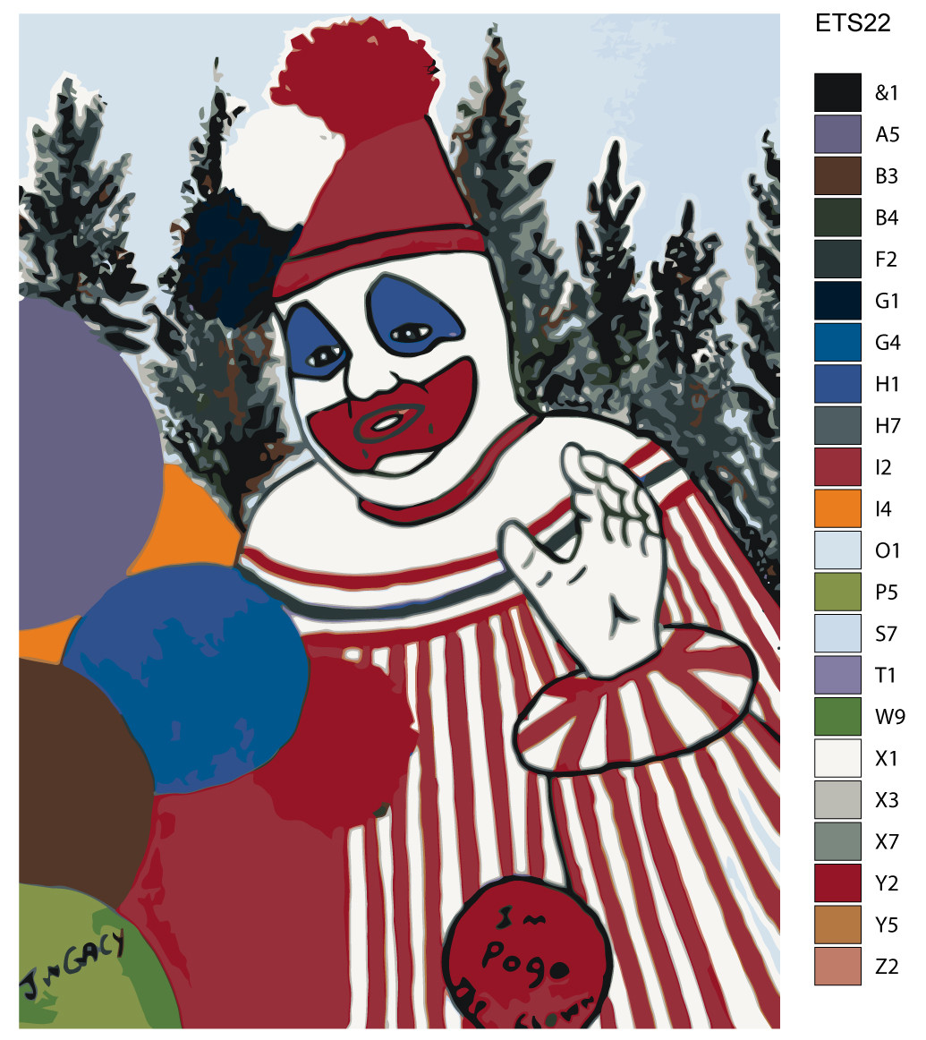 Картина по номерам Клоун с воздушными шарами 30 x 40 | ETS22 | SLAVINA - фото 2 - id-p206627455