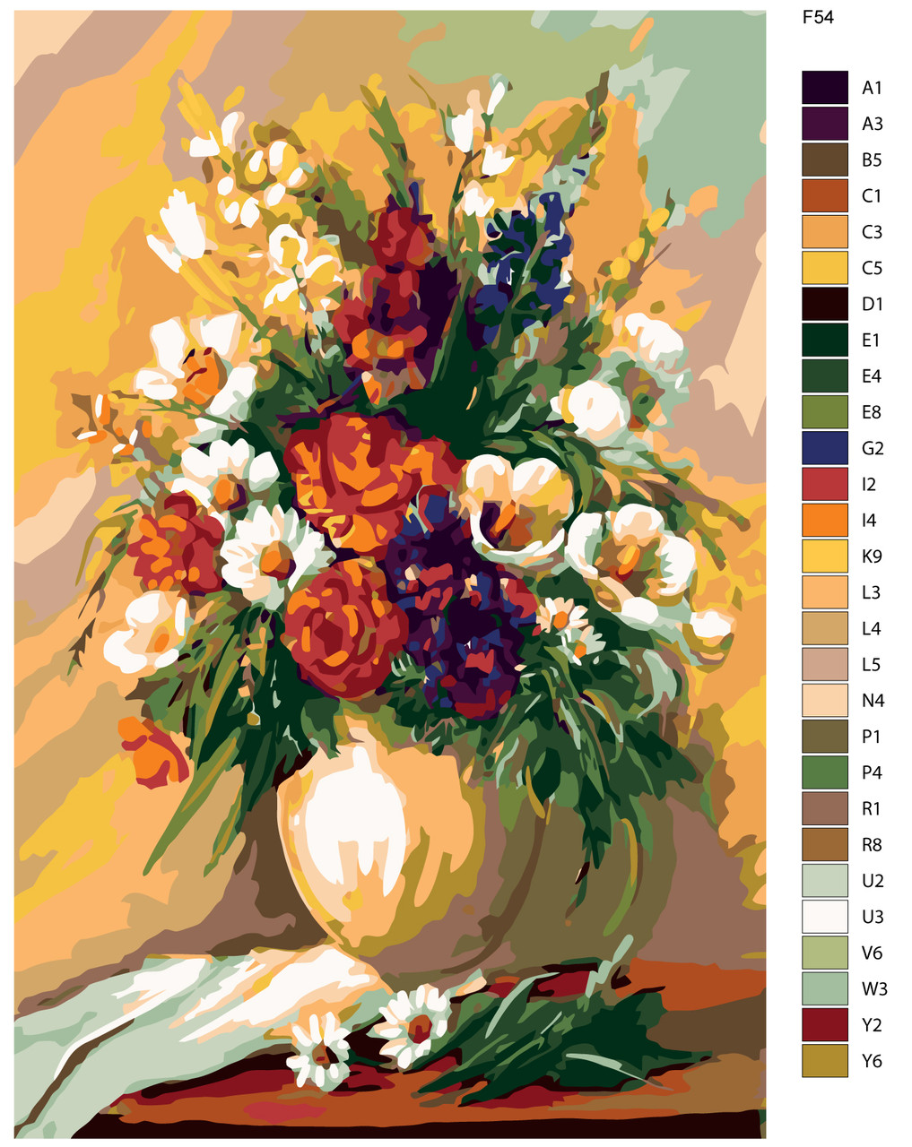 Картина по номерам Букет полевых цветов 40 x 60 | F54 | SLAVINA - фото 2 - id-p206626444