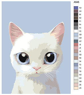 Раскраска по номерам Милый котенок 30 x 40 | A545 | SLAVINA, фото 2