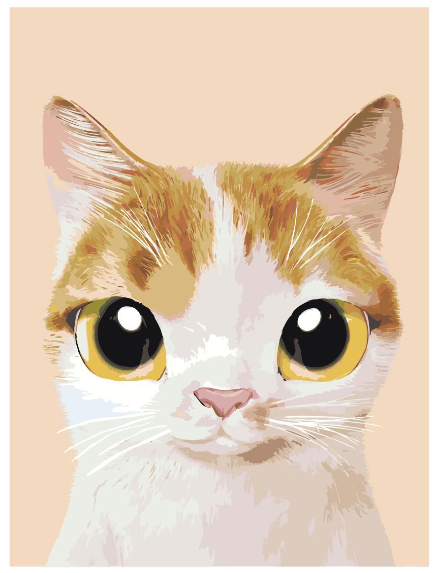 Картина по номерам Милый котенок 30 x 40 | A549 | SLAVINA
