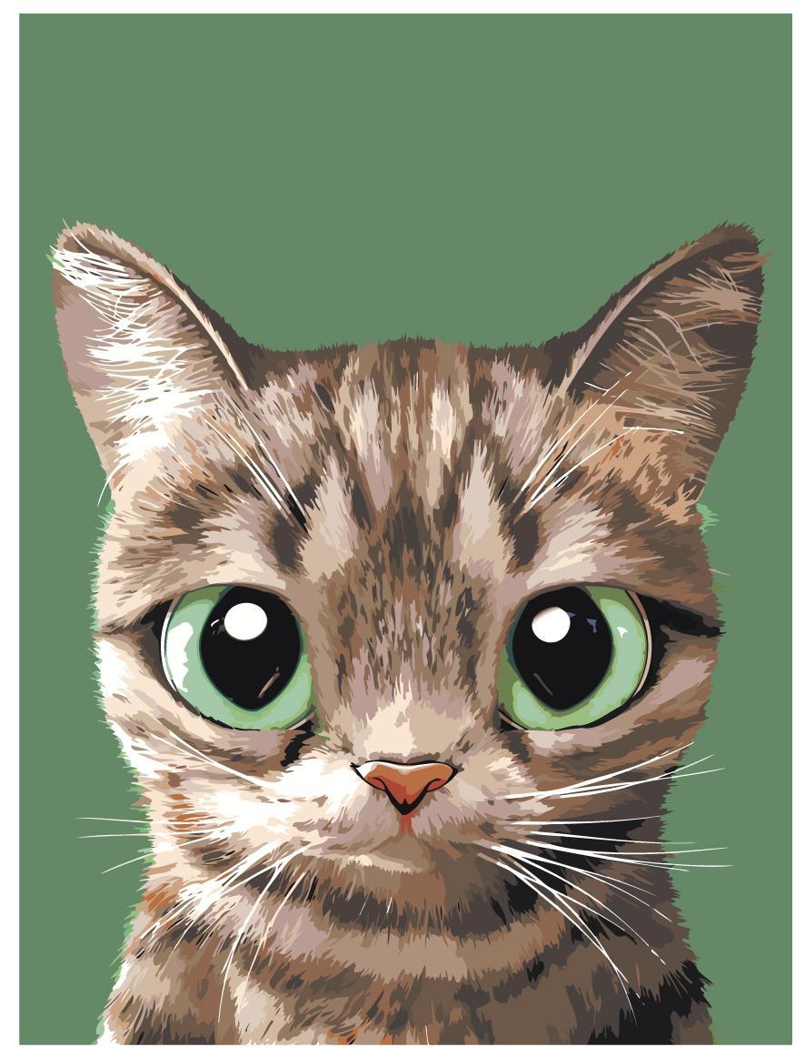 Рисование по номерам Милый котенок 30 x 40 | A552 | SLAVINA