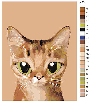 Раскраска по номерам Милый котенок 30 x 40 | A561 | SLAVINA, фото 2